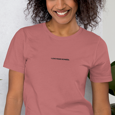 T-Shirt "I Love Fesses Bombées" manches courtes unisexe